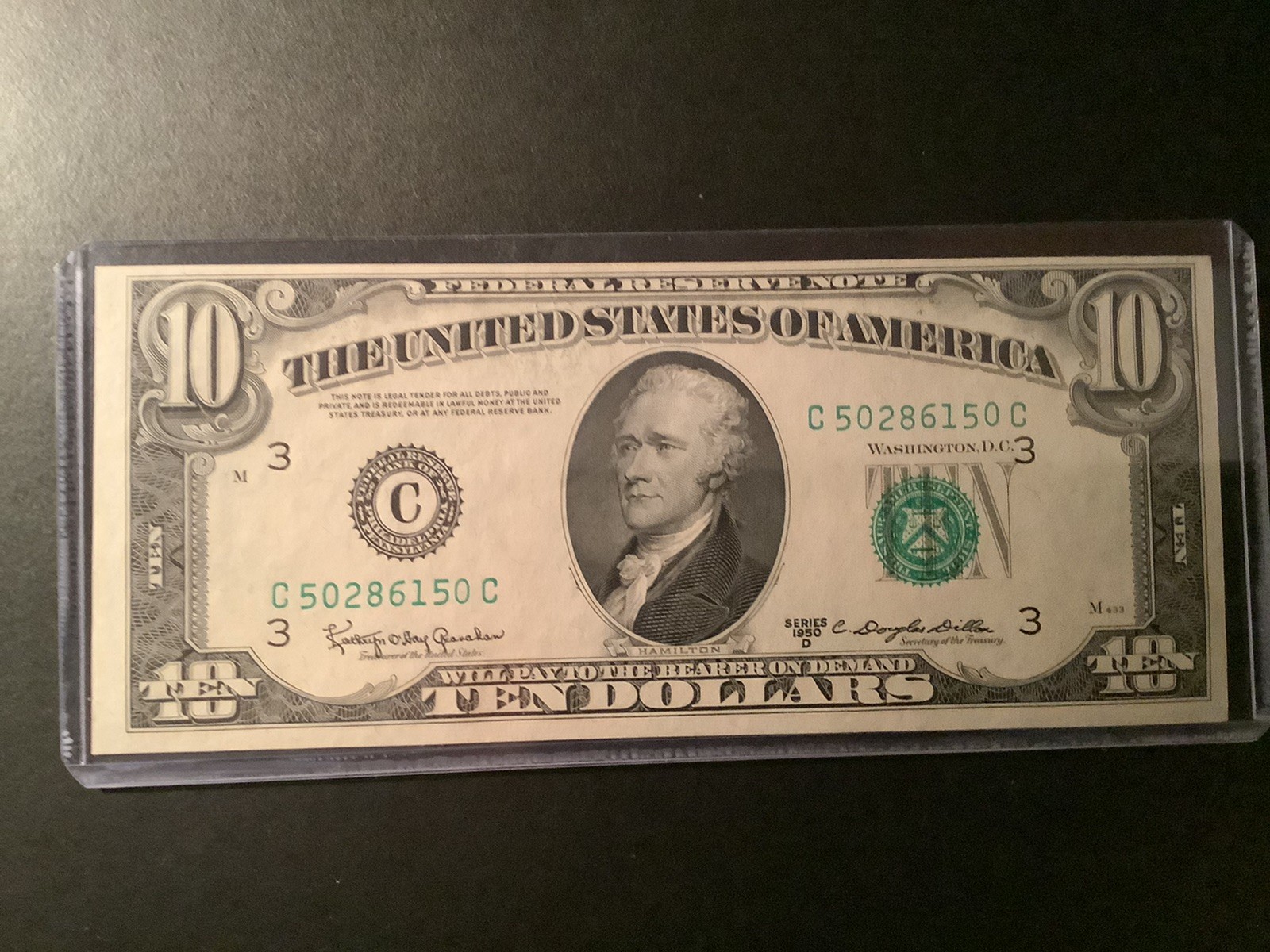 1950 Vintage Currency . ( $50,$20,$10, and $5.)