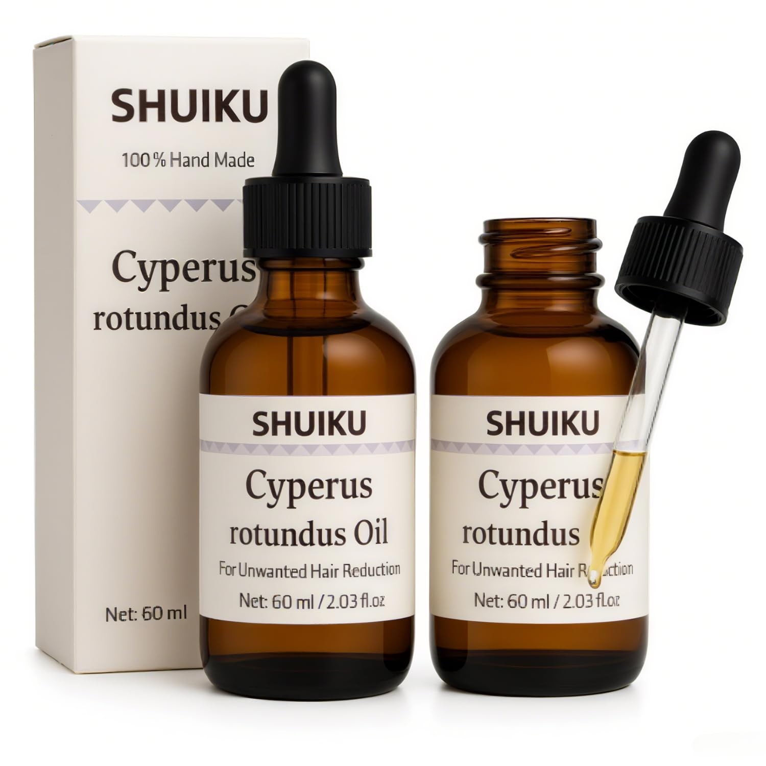 Cyperus Rotundus Oil for Hair Removal 2 PACKS – 100% Pure Natural Cyprus Oil ?