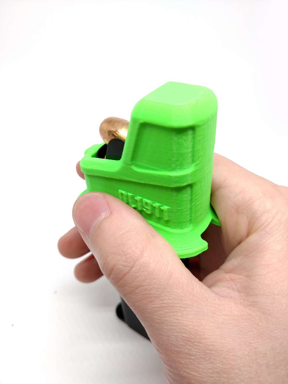 Ruger SR1911 Speed Loader, Quickie Loader by Hilljak QL1911, Neon Green