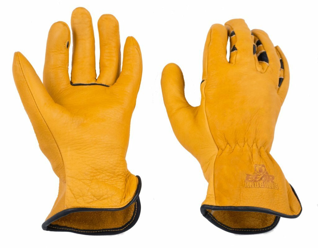 Riparo Leather Work Gloves Stretchable Ergonomic Cowhide Safety Working Gloves