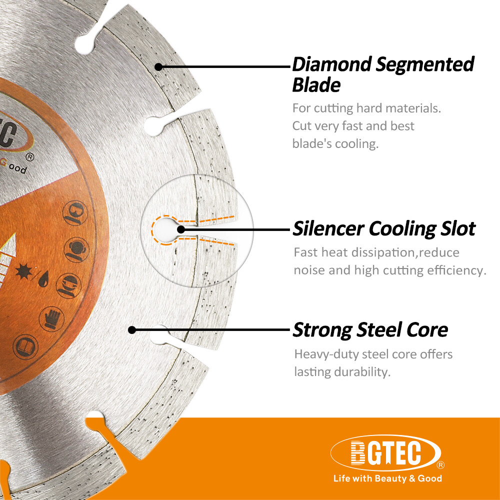 Diamond Blade Segment Cutting Disc for Concrete Marble Granite Cutter 2pcs 9 in
