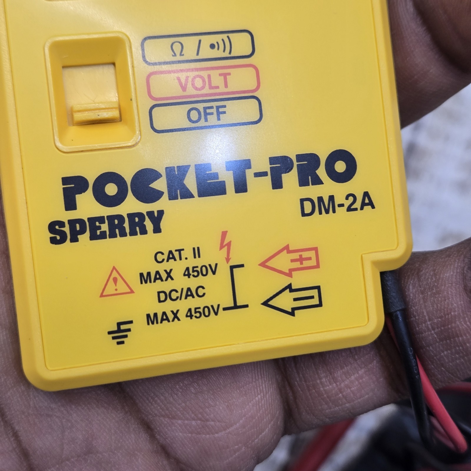 Yellow Pocket Pro Sperry (DM-2A) Digital Multimeter With Case