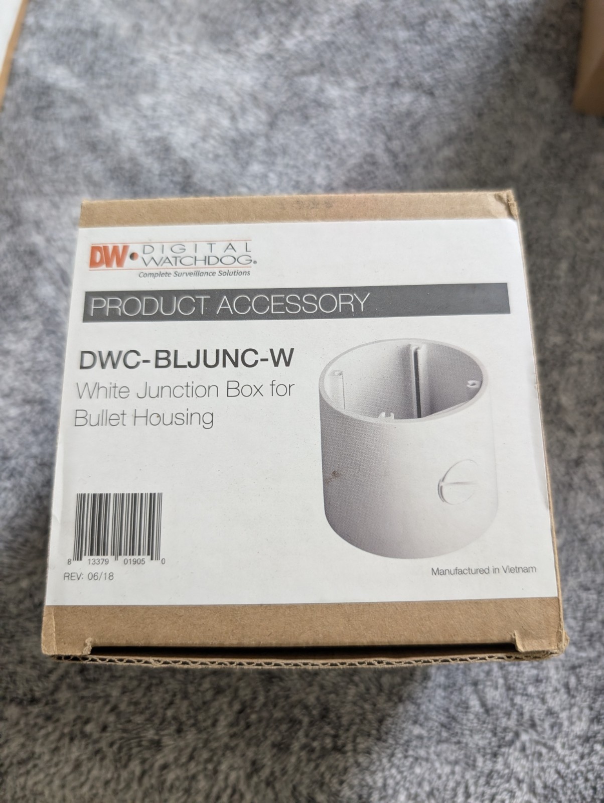 Digital Watchdog DWC-BLJUNC-W White Junction Box Bracket for Bullet Housing