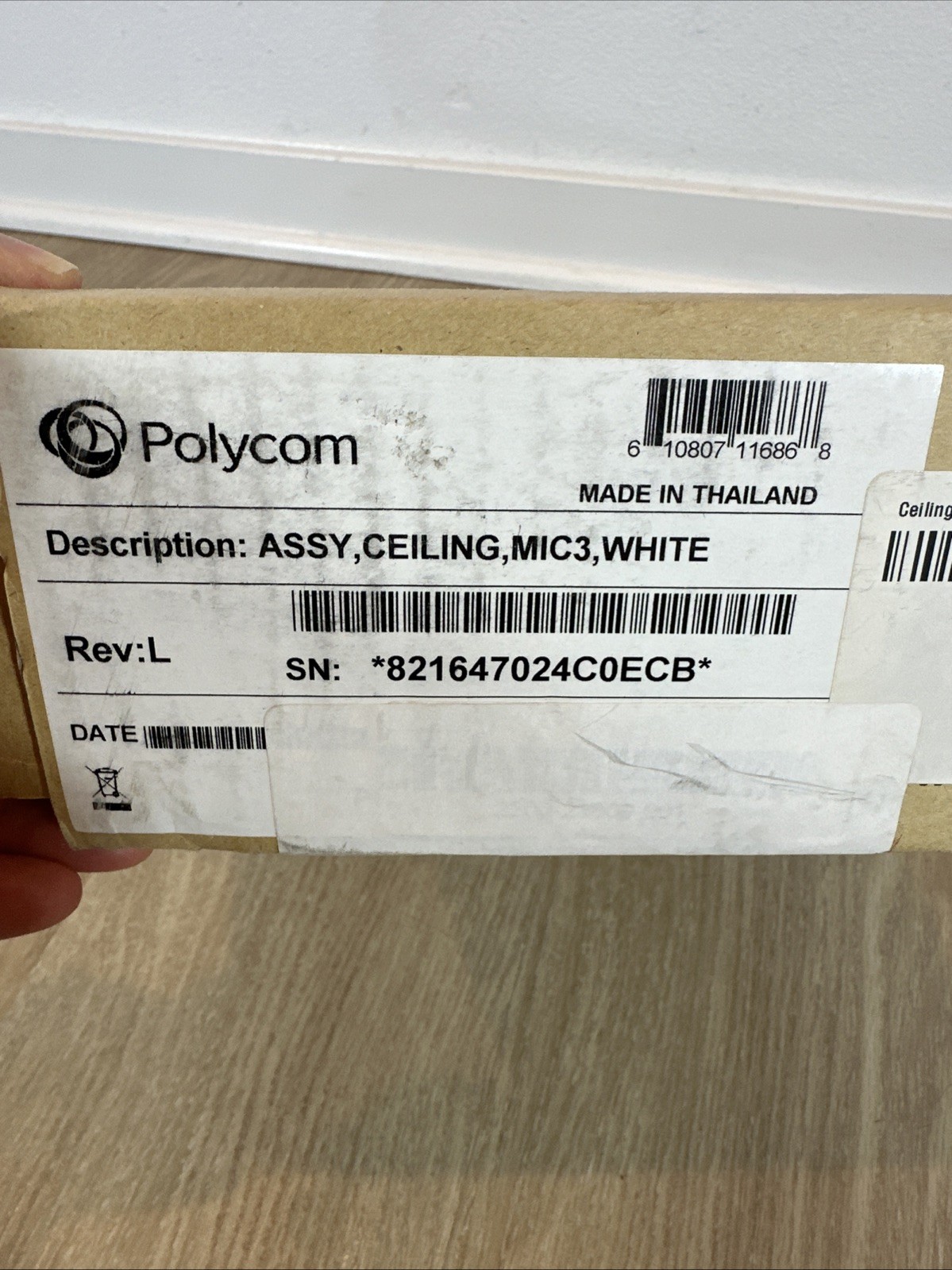 New Open Box Polycom HDX Ceiling Microphone Array for HDX Video Conferencing
