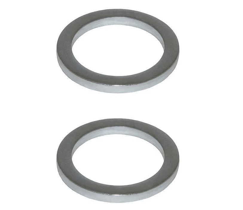 2 Pack 1 Inch Headset Washers Chrome Steel Threaded BMX Cruiser Vintage Bikes.
