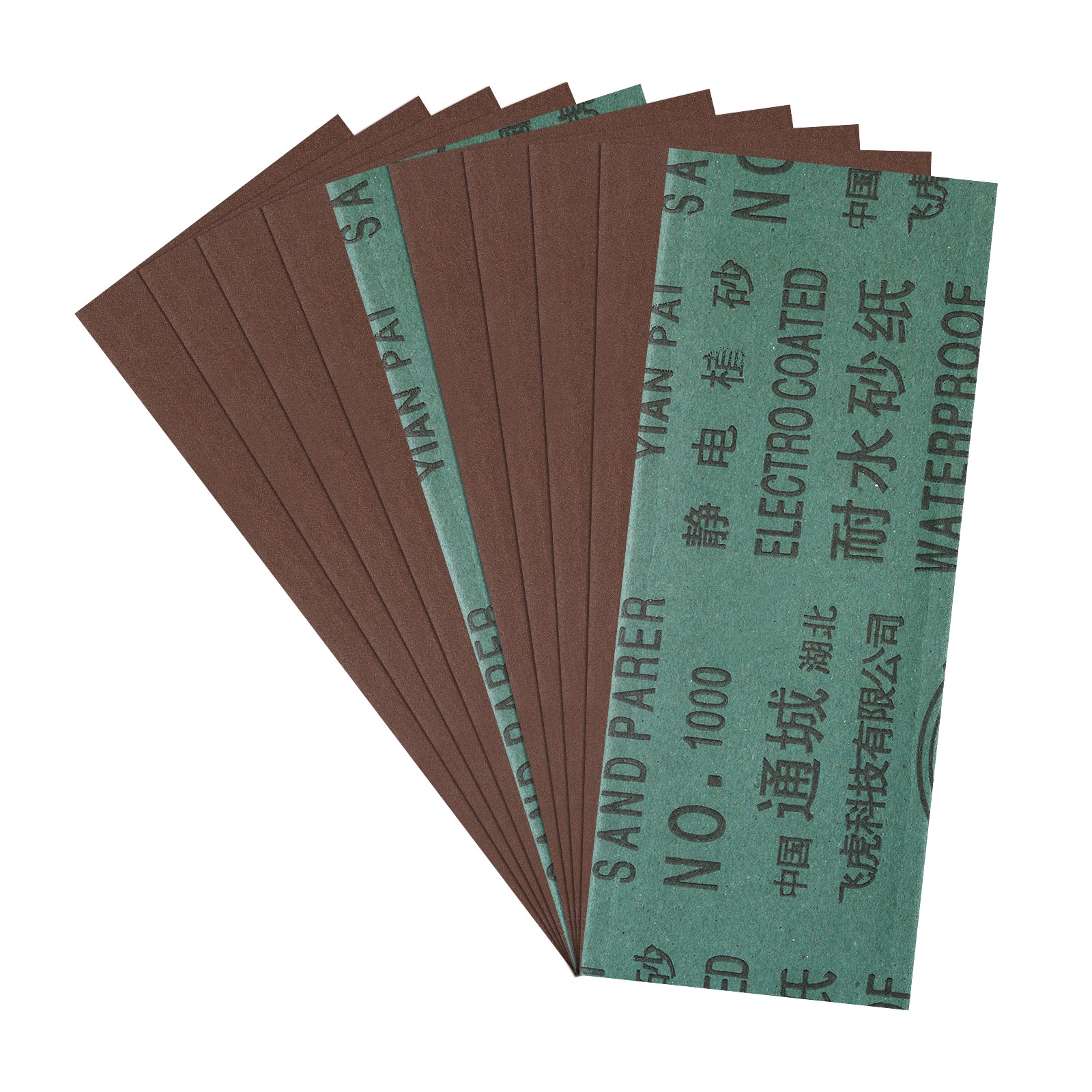 10pcs Sand Papers - [3.6 x 9 Inch x 1000 Grits] Alumina Sandpaper Sheets Red