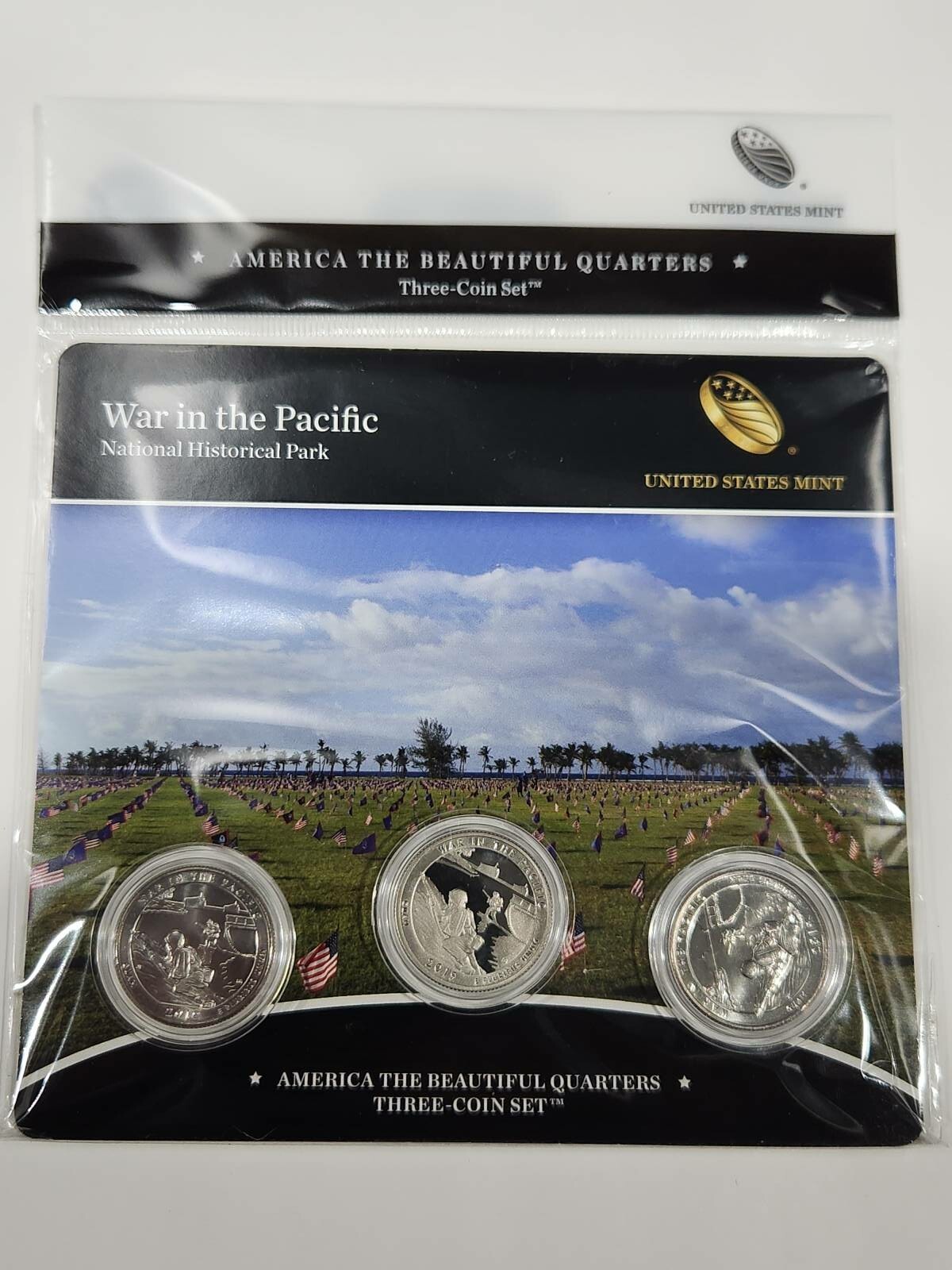 2019 War in the Pacific America The Beautiful 3-Coin Quarter Set