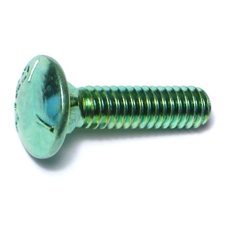 1/4"-20 x 1" Green Rinsed Zinc Grade 5 Carriage Bolts (280 pcs.)
