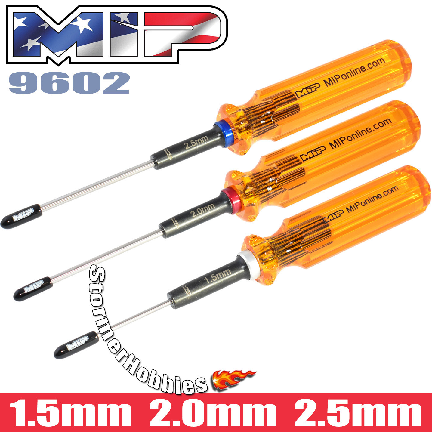 MIP Hex Driver Wrench SET Gen 2 Metric 1.5mm 2.0mm 2.5mm 9602 ARRMA TRAXXAS