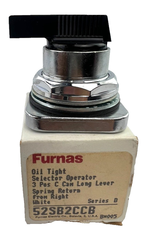 Furnas 52SB2CCB Oil Tight Selector Switch Operator 3 Pos Long Lever Ser D — NIB