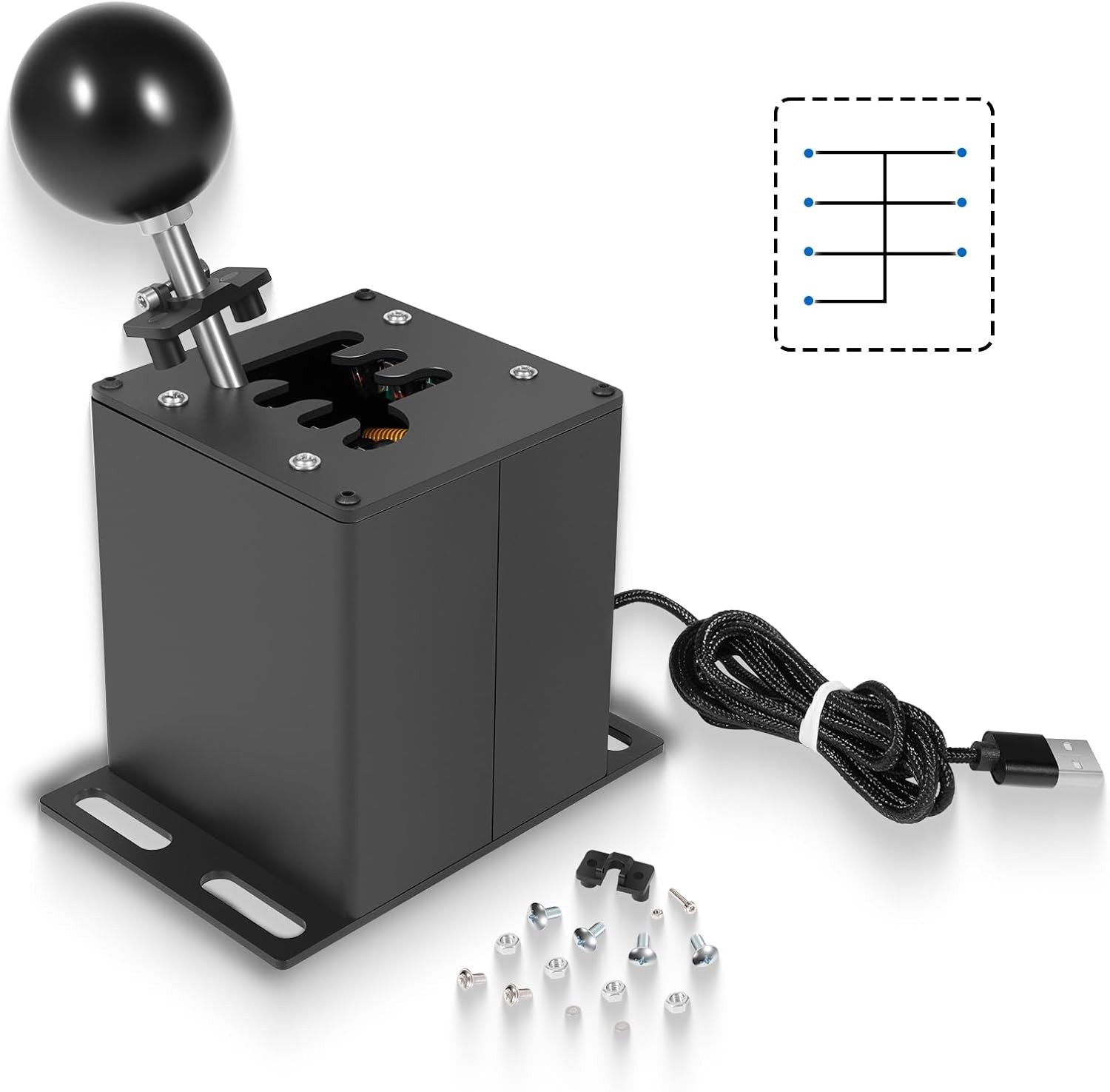 PC USB Sim Racing Shifter 6+R H Gear Shifter for Logitech G29 G27 G25 G920