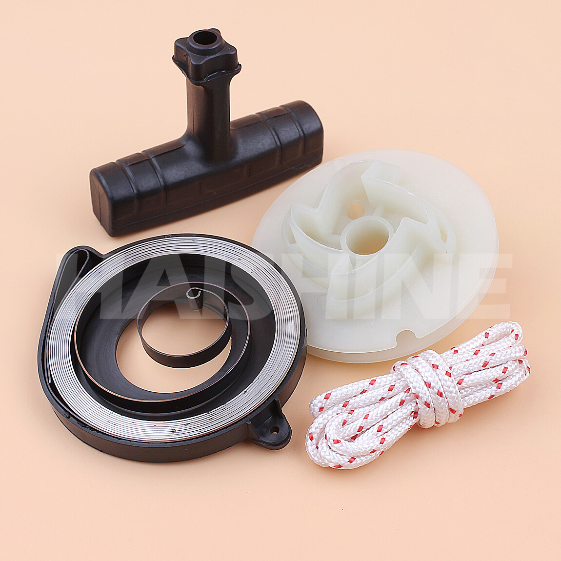 Recoil Starter Pulley Spring Kit For Husqvarna 445e 450 455 460 Rancher Chainsaw