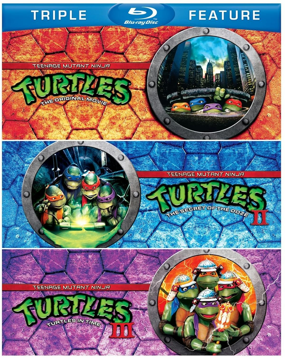 Teenage Mutant Ninja Turtles Triple Feature Blu-ray Elijah Wood NEW