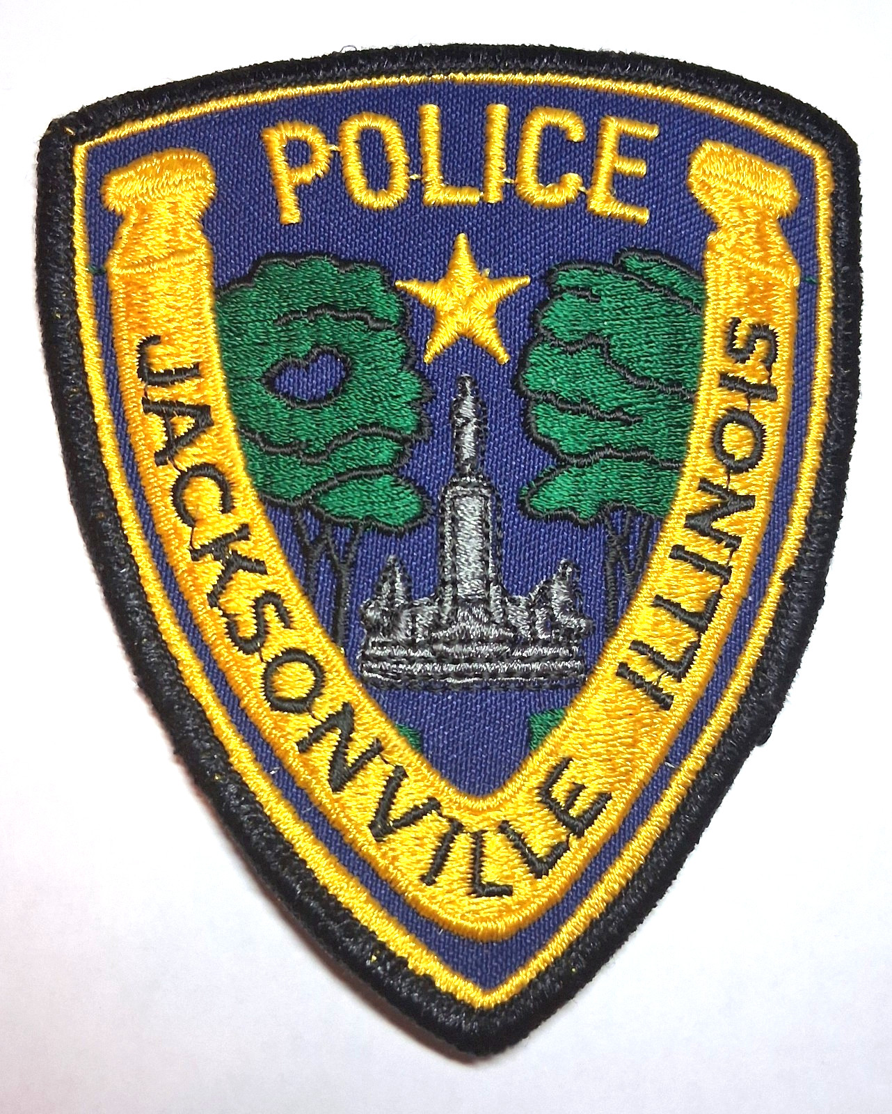 Jacksonville Illinois Police Patch - USED - FREE Tracked US Shipping!