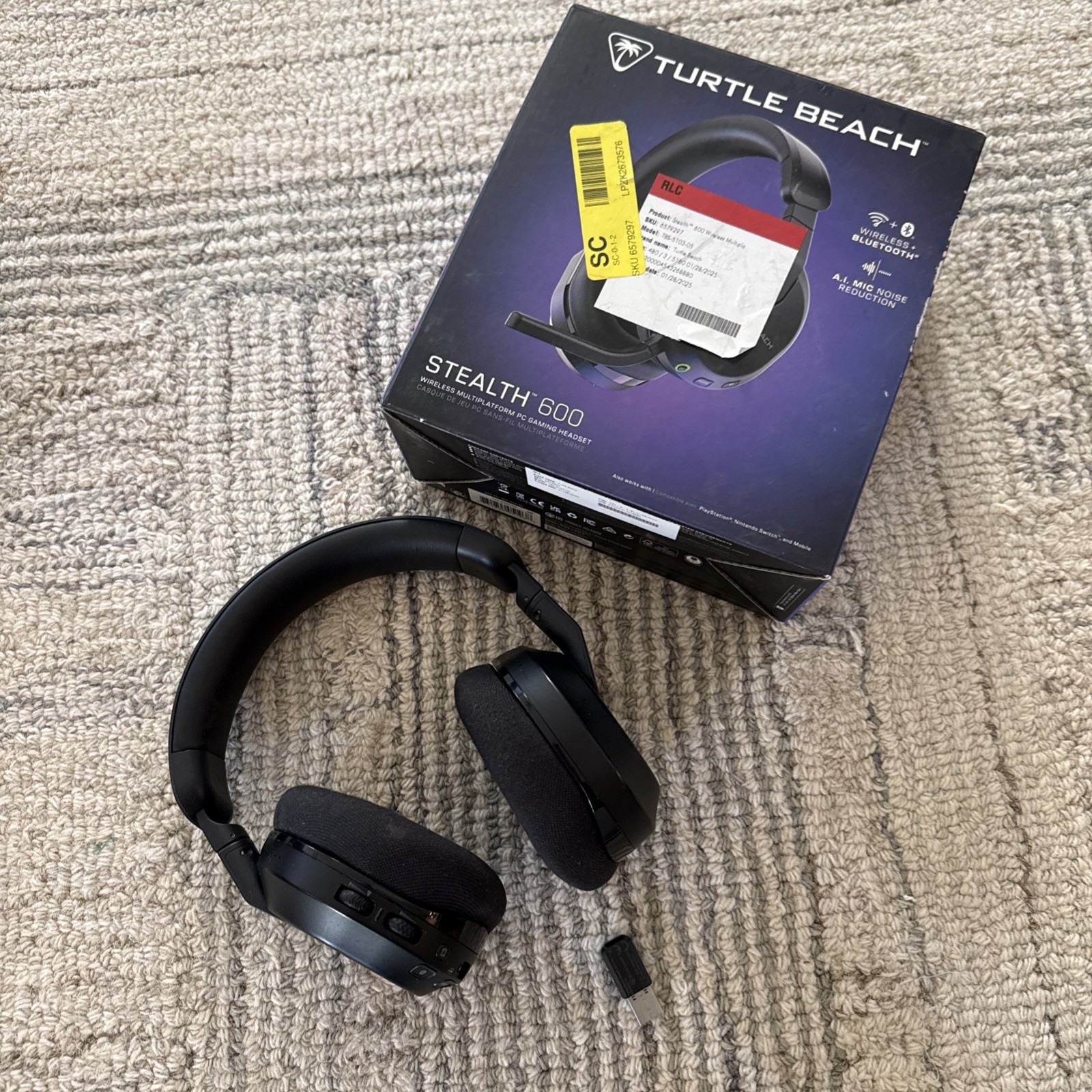 Turtle Beach Stealth 600 Wireless Gaming Headset Black Bluetooth USB Mic