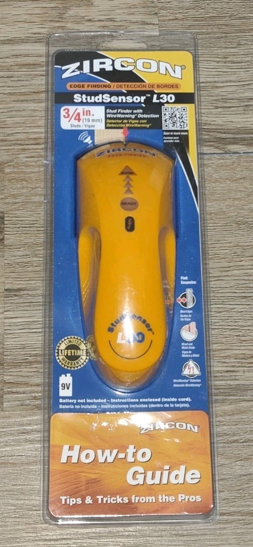 ZIRCON STUD SENSOR L30 0.75 IN SCAN DEPTH METAL WOOD STUD FINDER 18874 NEW