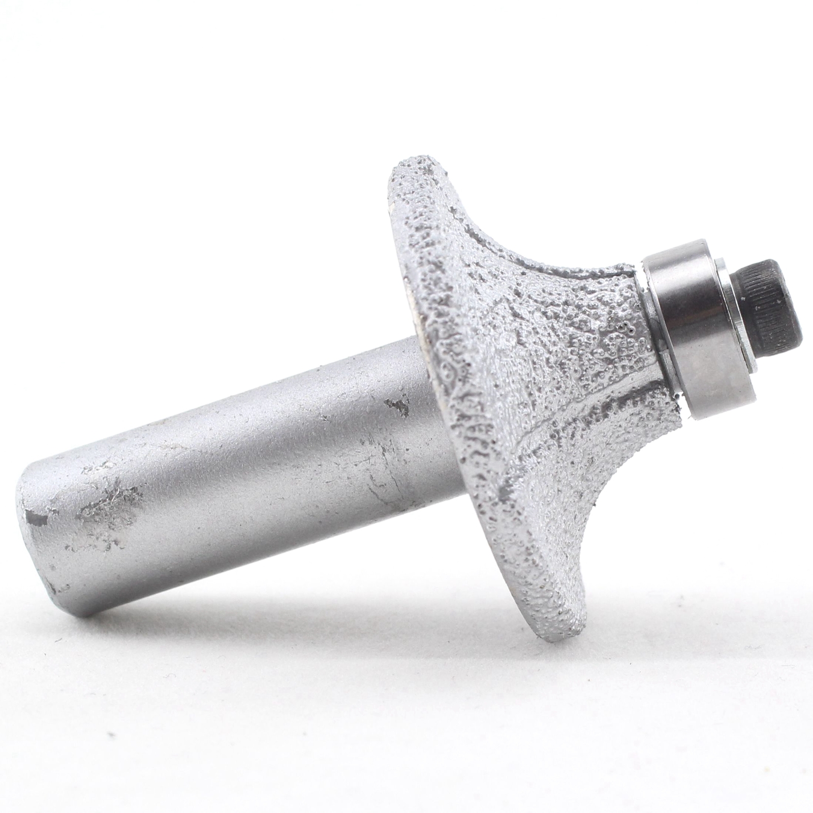 Head Radius 12mm Diamond Brazed Router Bit 1/2-Inch Shank with Bearing R12