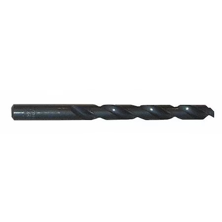 Zoro Select 2Ufc2 1/2" Hss Black Oxide 118 Deg. Jobber Length Drill Bit, 2Ufc2
