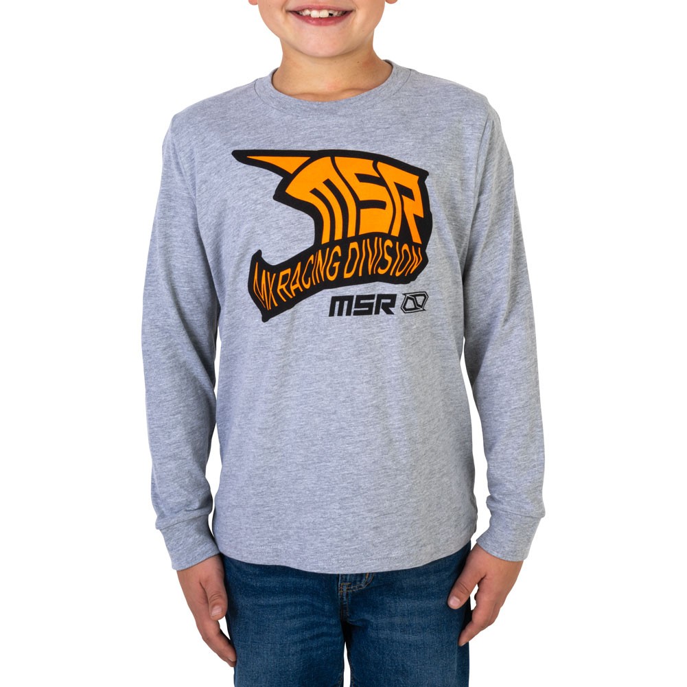MSR™ 218-533-0005 Youth Helmet Long Sleeve T-Shirt Medium Grey