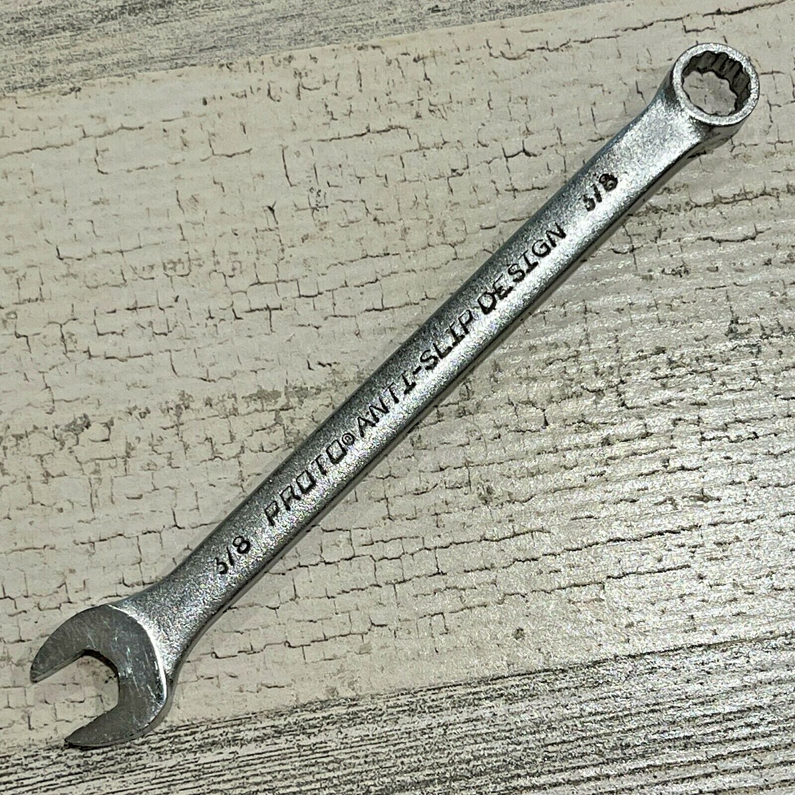 PROTO 1212ASD 3/8" ANTI-SLIP Combination Wrench 12 Pt. 5-3/4” Long