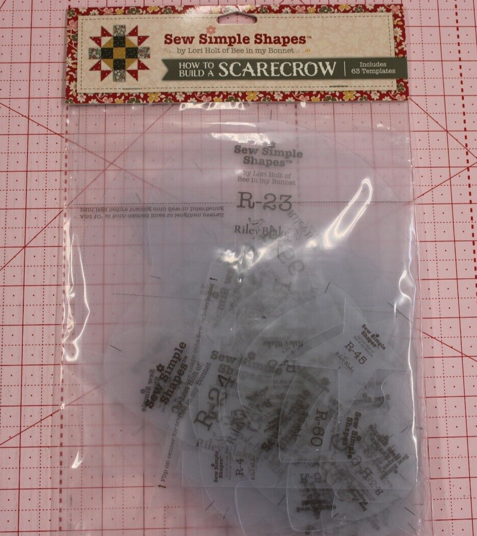 RBD ~ How to Build a Scarecrow ~ Sew Simple Shapes by Lori Holt ~ 63 PC. Set