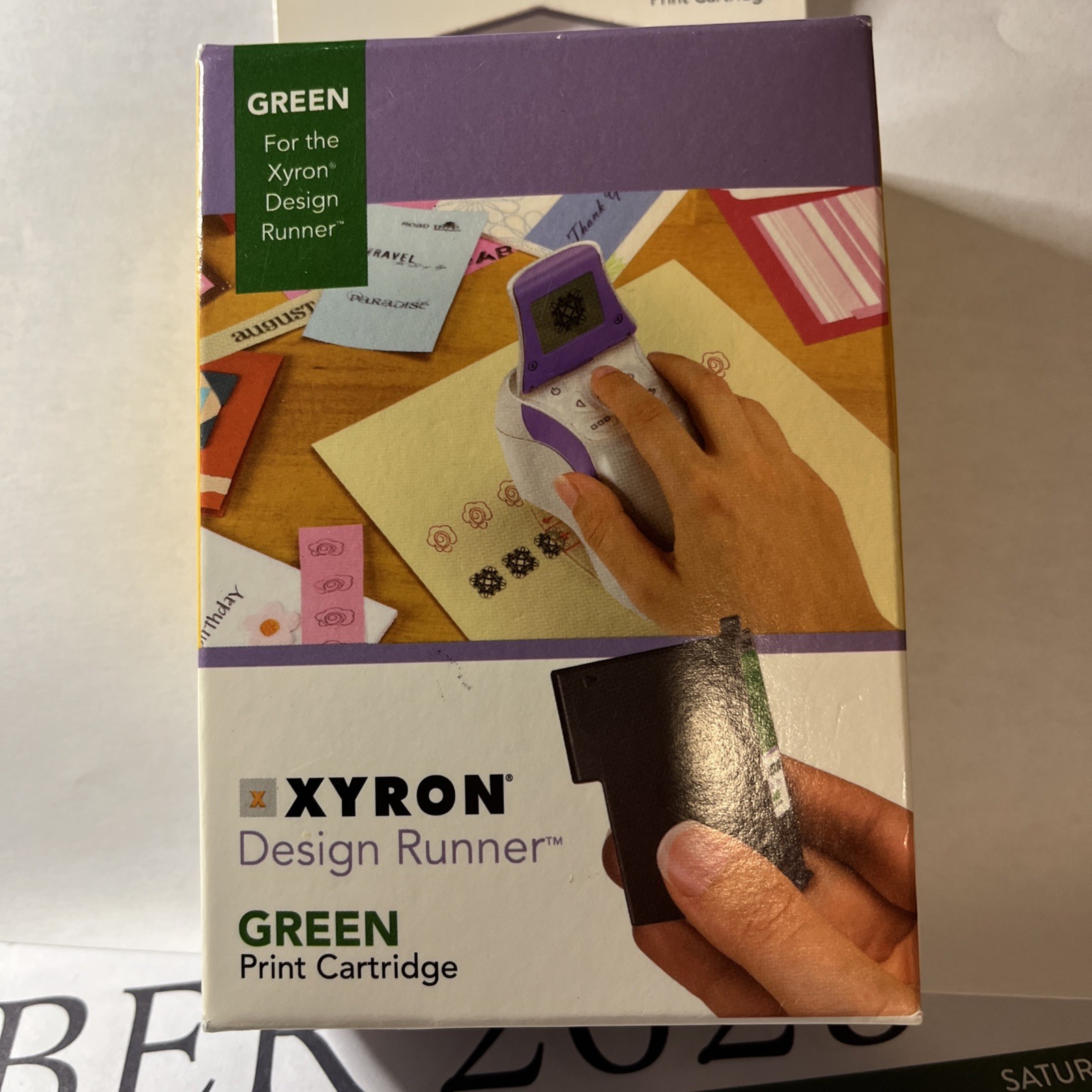 Xyron Design Runner Green Ink Print Cartridge Sealed NEW