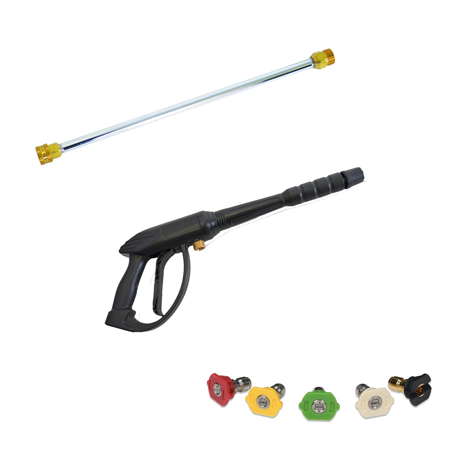 SIMPSON 16-Inch Pressure Washer Wand + Gun + 3600 PSI Nozzles - Stainless Steel,