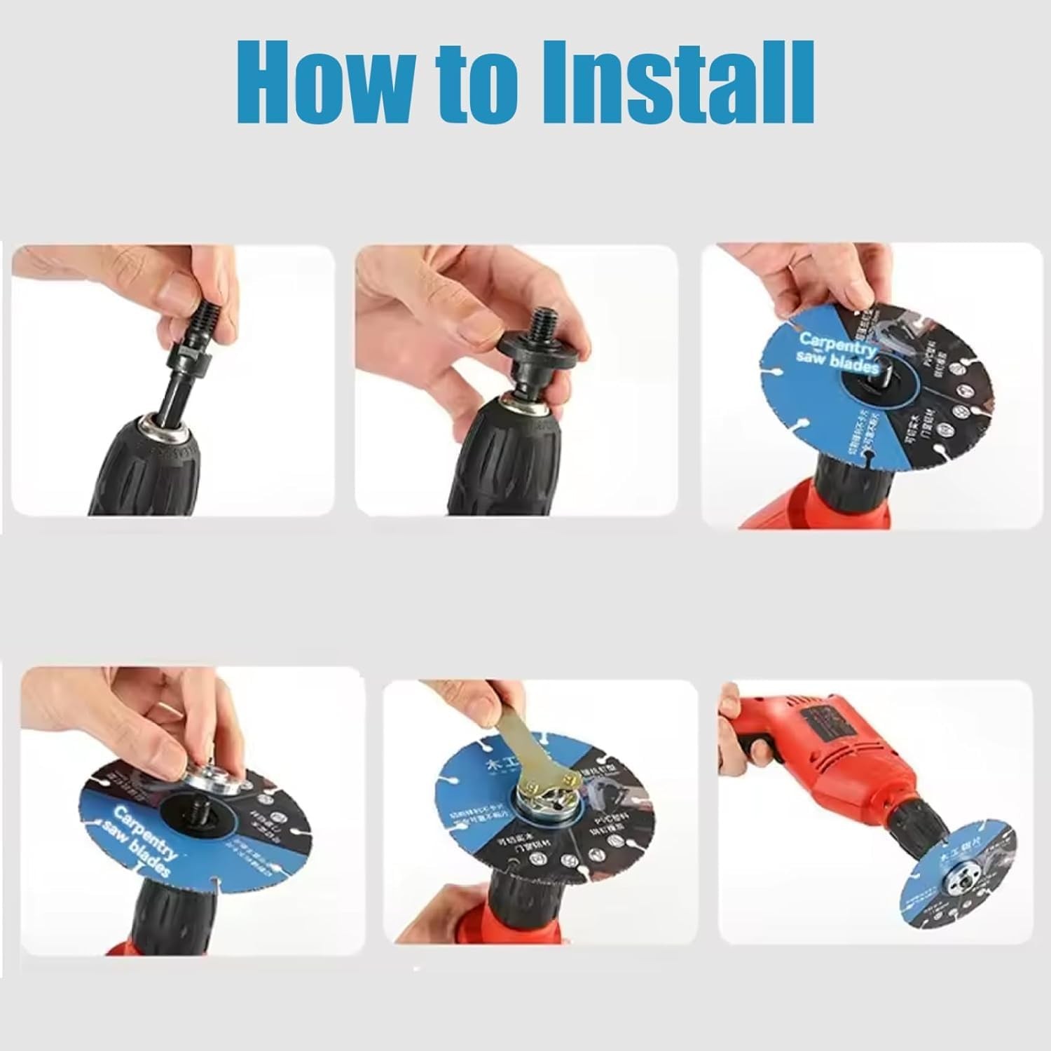 10Pcs Electric Drill Angle Grinder Connecting Rod Set, 10mm Adjustable Rotary Dr