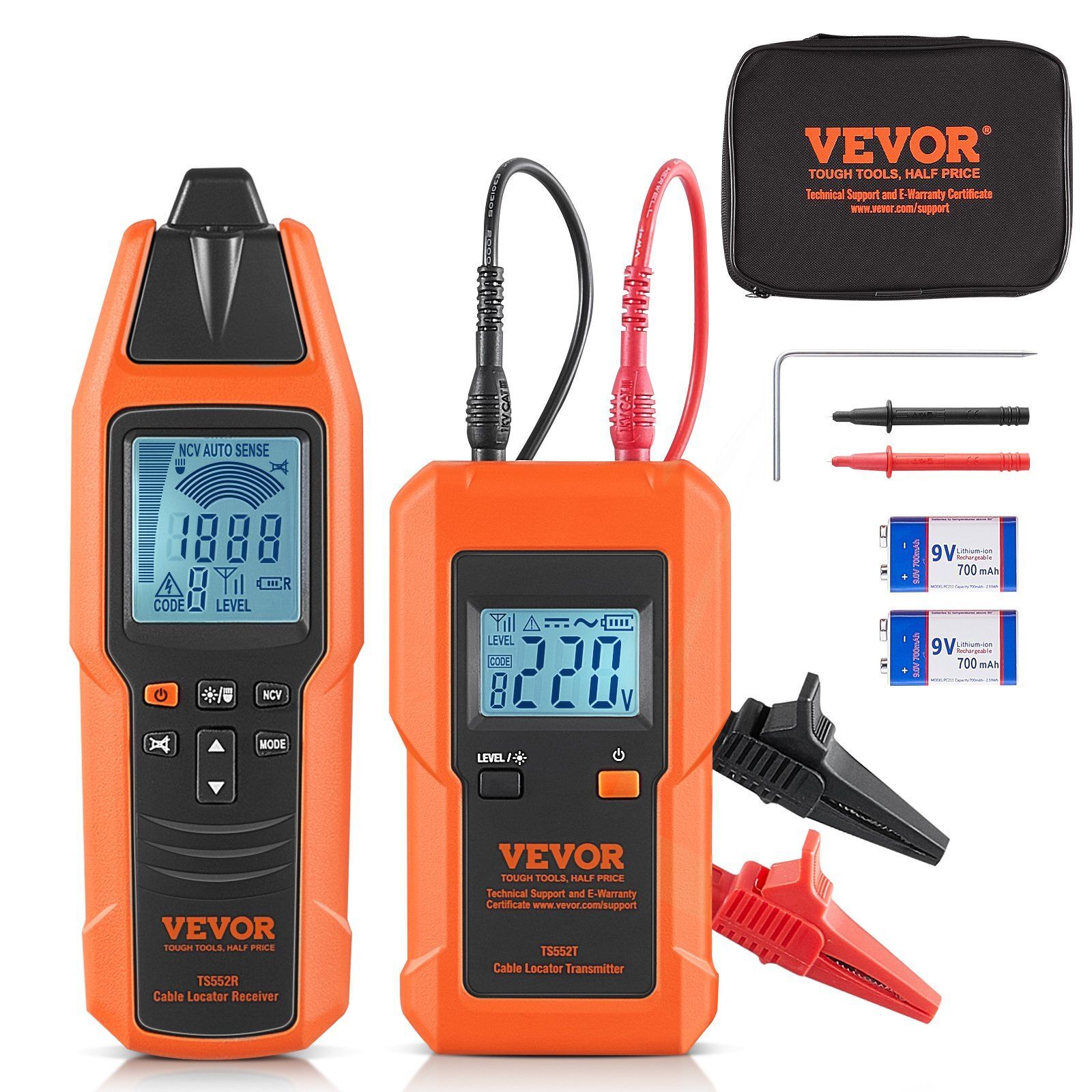 Underground Cable Locator 6.5 FT Max. Detection Depth Wire Break Detector