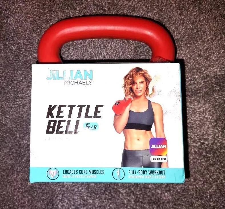 KETTLE BELL - 5 lbs. - NEW - PLASTIC OVER STEEL - SOFT GRIP - JILLIAN MICHAELS