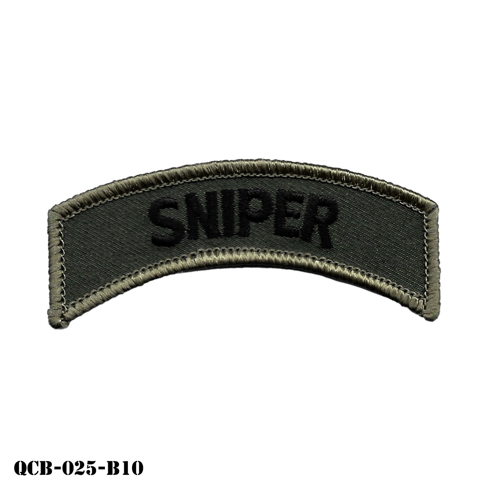 "SNIPER" Tab Patch LARGE ~ Subdued ~ OD & Black ~ US Army ~ NOS ~ NEW