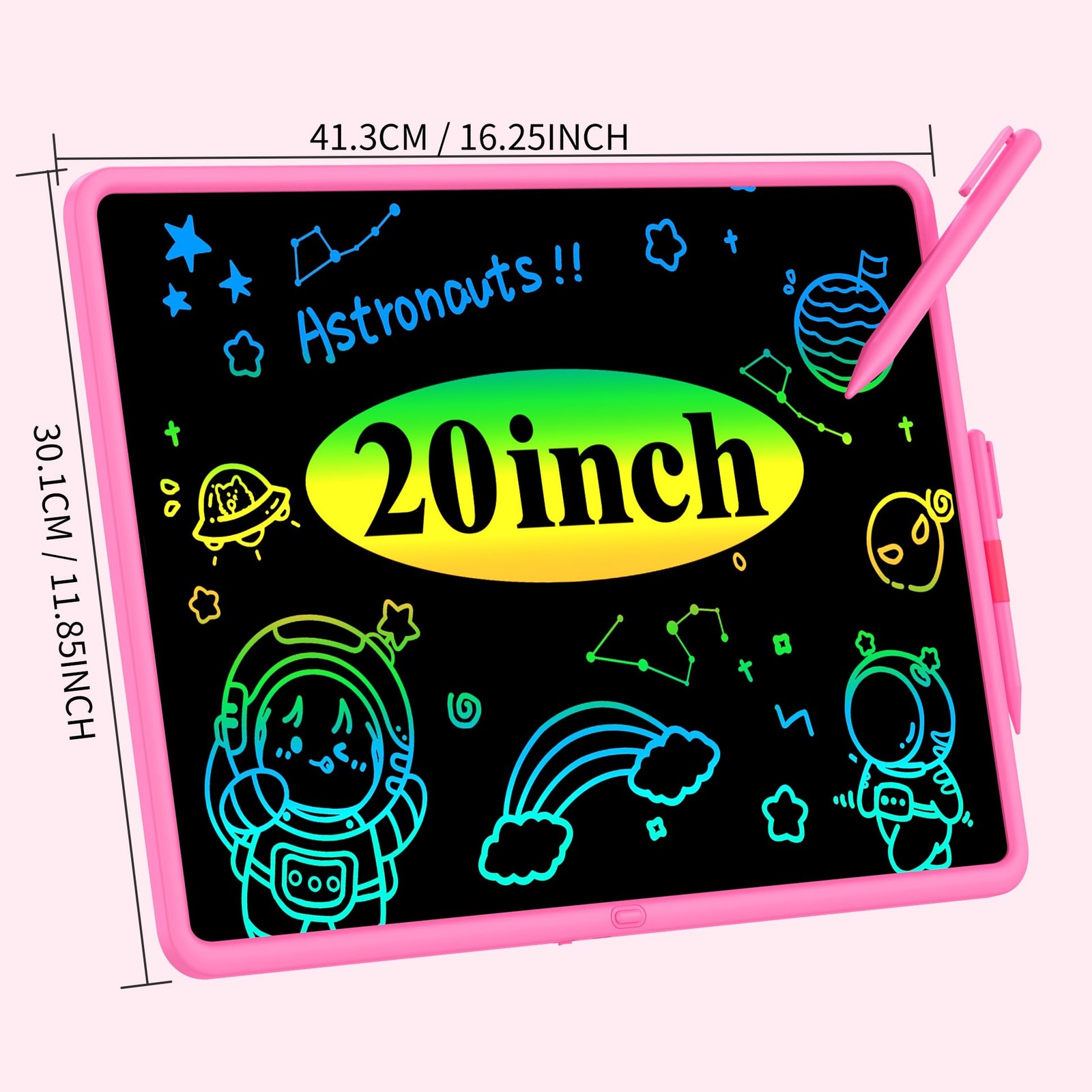20" LCD Writing Tablet for Kids, Educational Drawing & Learning Toy, Mess-Free