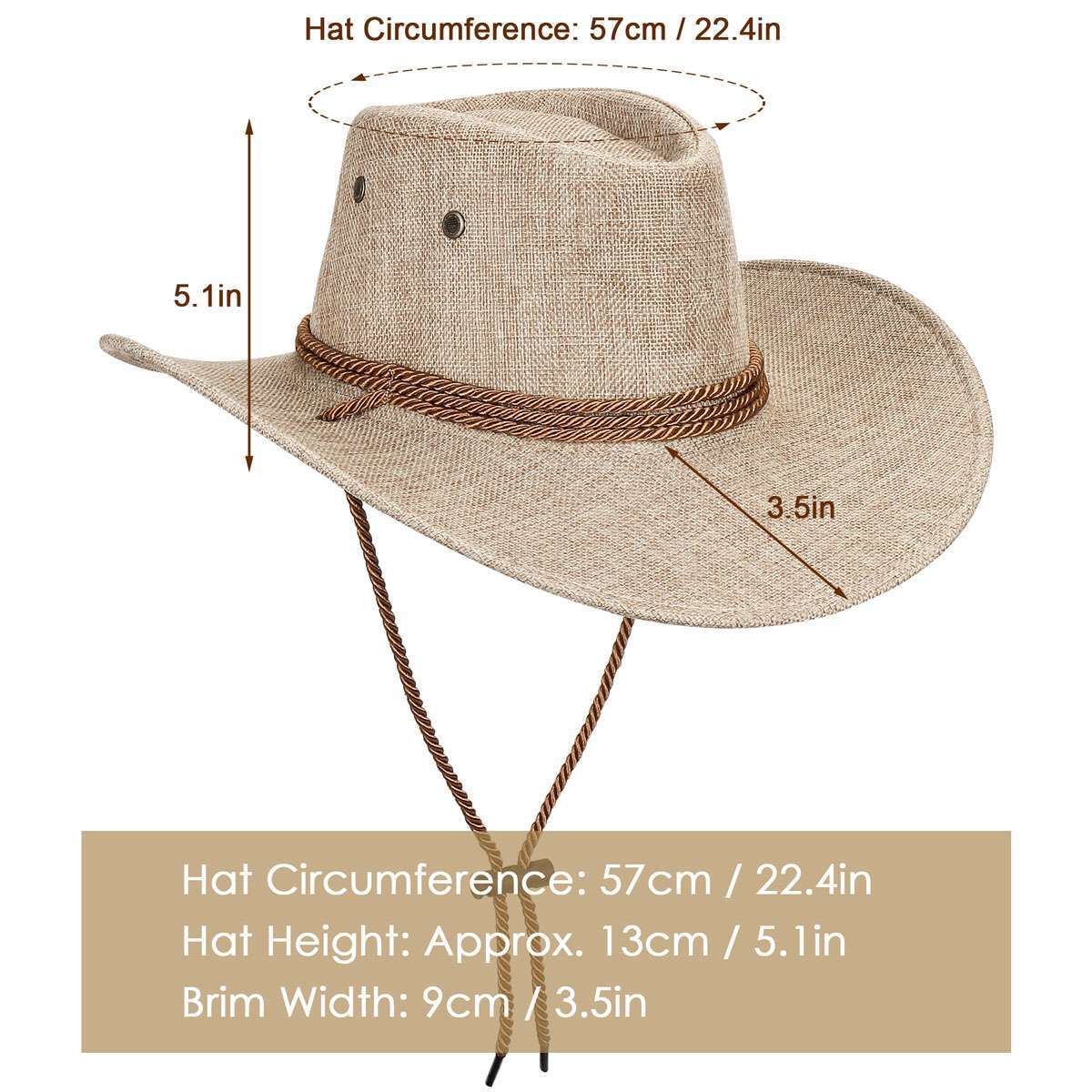 Mens Women Cowboy Fedora Hat Summer Wide Brim Linen Mesh Bucket Cap Outdoor Hats