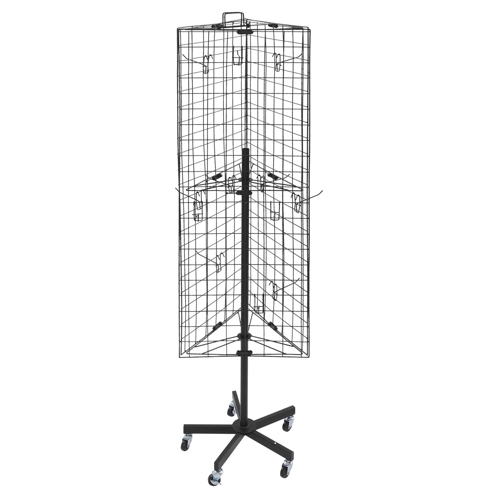 Gridwall Panel Display Stand Triangular Heavy Movable Floorstanding Detachable