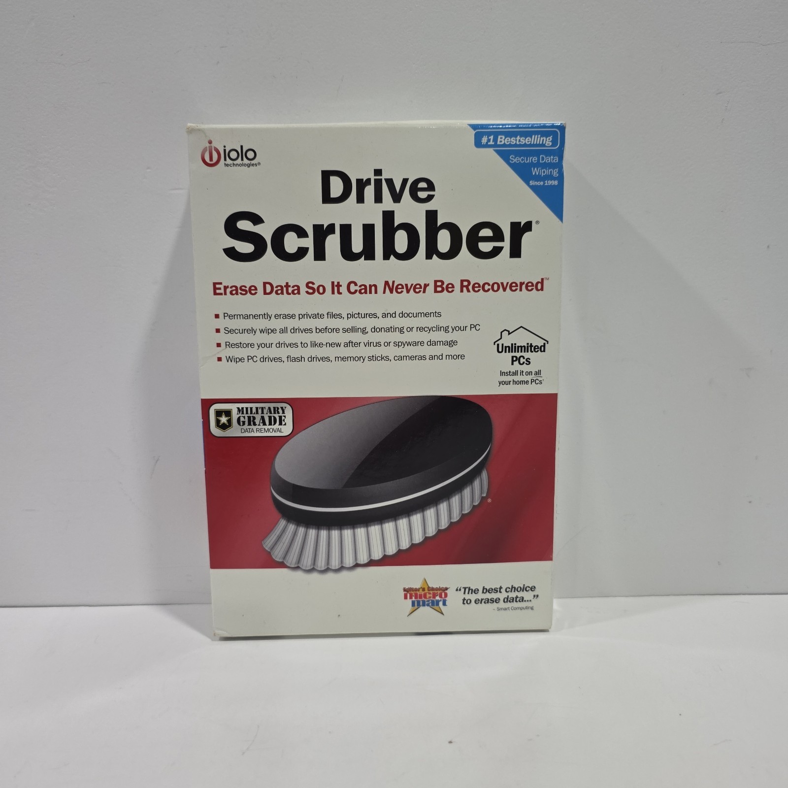 GENUINE Iolo Military Grade Drive Scrubber For Windows Security New Sealed