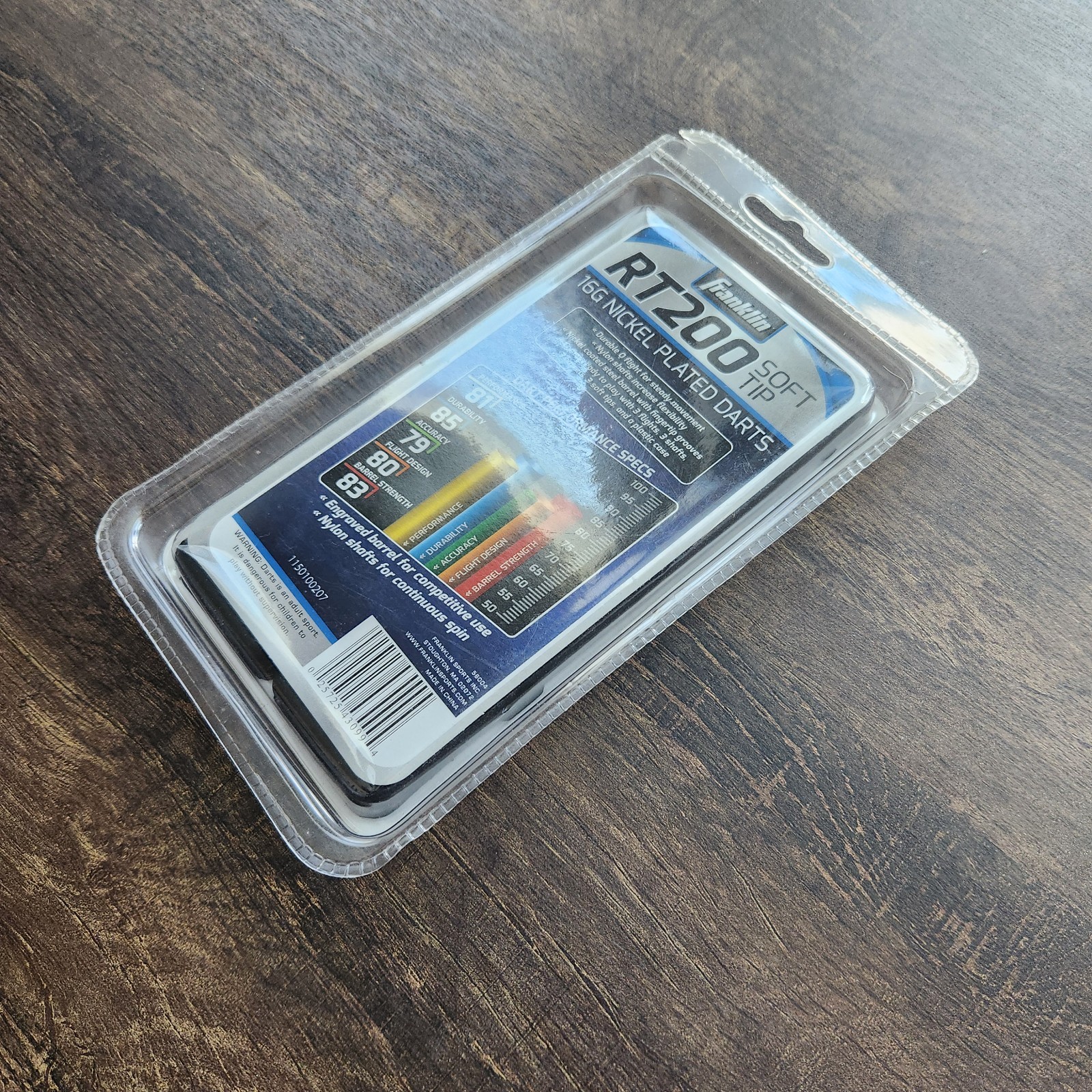 NEW - Unopened FRANKLIN RT200 SOFT TIP G NICKEL-PLATED DARTS