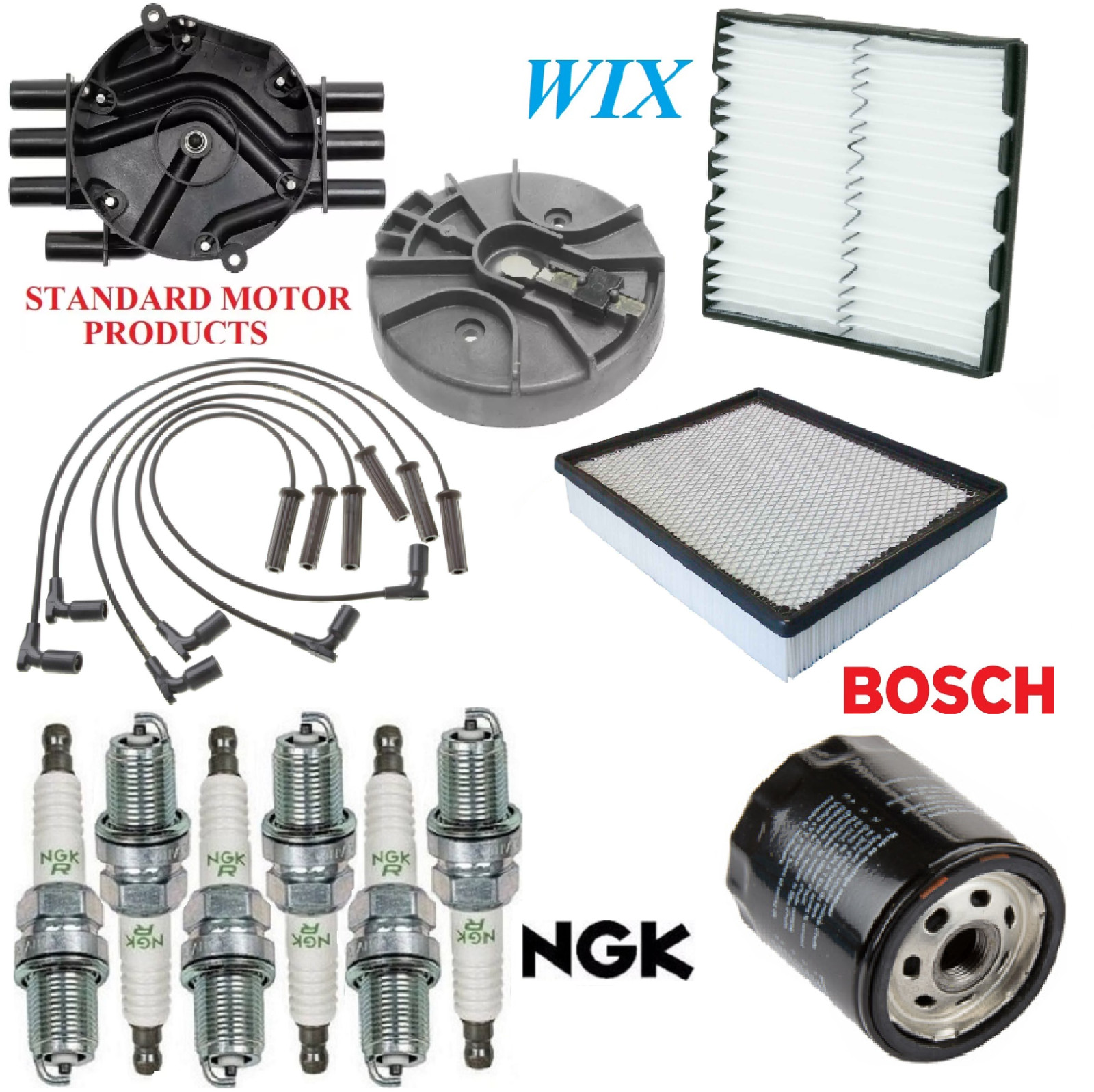 Tune Up Kit Filters Cap Wire Spark Plugs For CHEVY SILVERADO 1500 V6 4.3L 2007