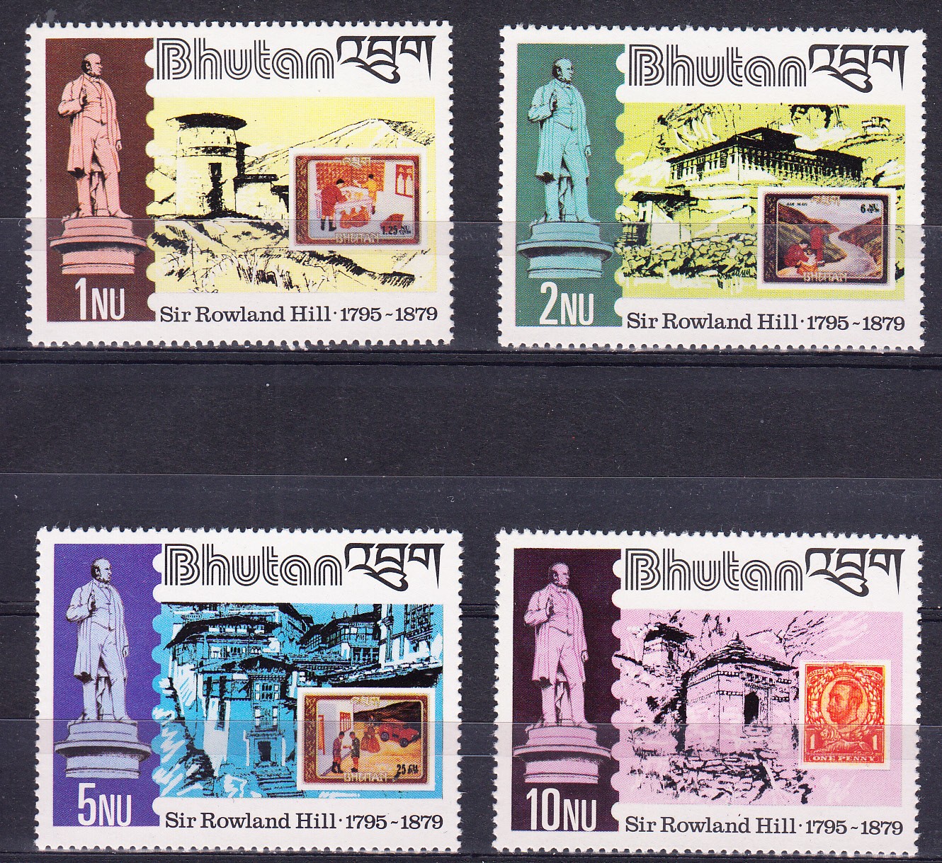 W BHUTAN 0305-308 SIR ROWLAND HILL