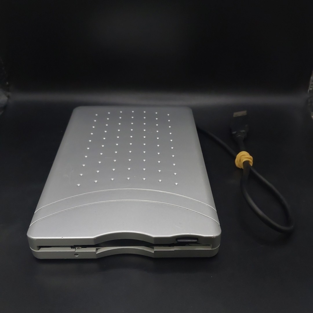 Dynex External Floppy Disk Drive DX-EF101 Gray Silver USB - Tested Working Used