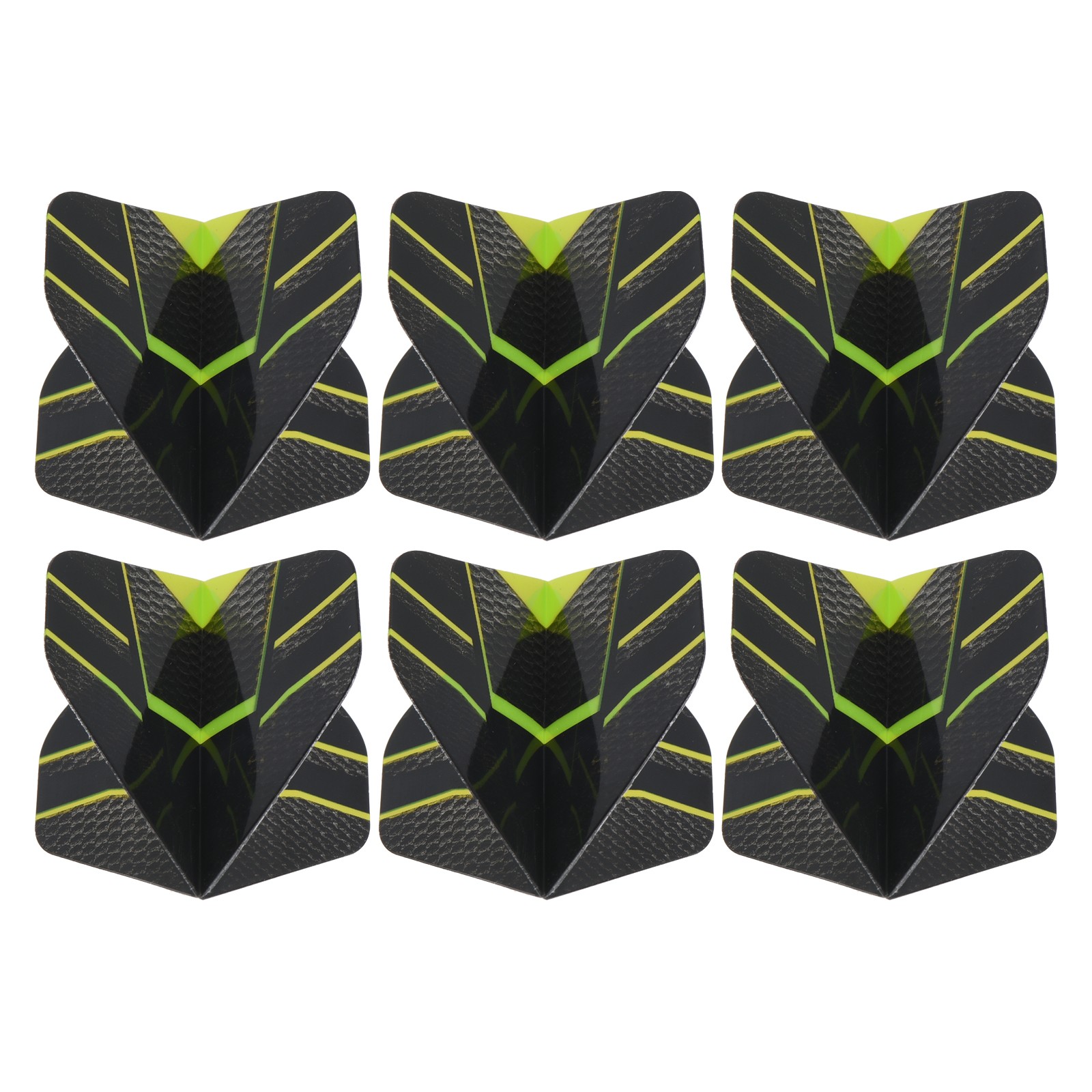 Dart Flights, 6 Pack PET Standard Darts Accessories, Black, Gray, Dark Green