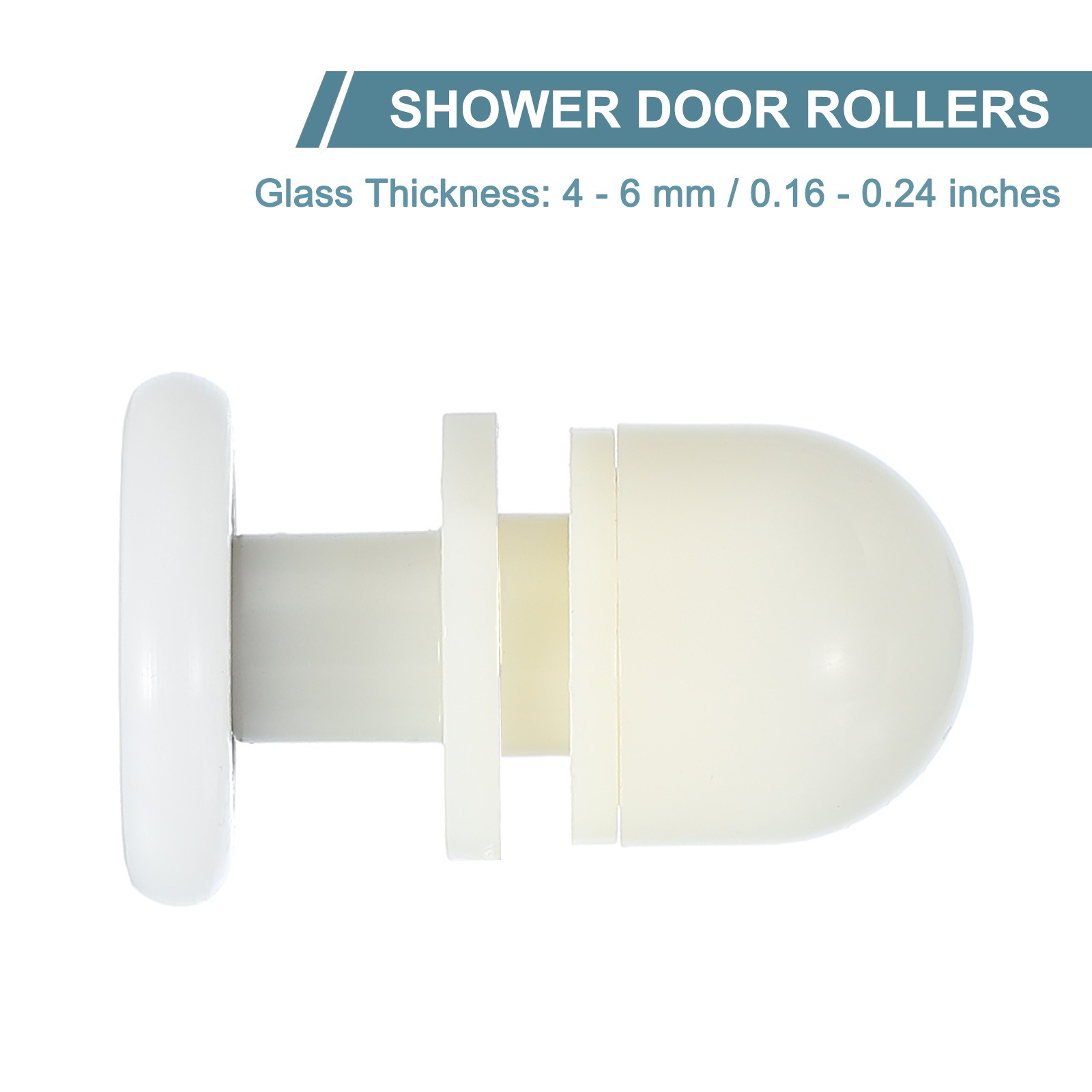 8 Pcs 25mm Shower Door Rollers Wheels Replacement White