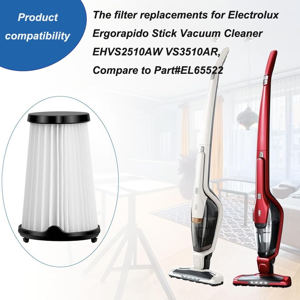 6 Pack VAF 1 Vacuums Replacement Filter Compatible with Electrolux Ergorapido