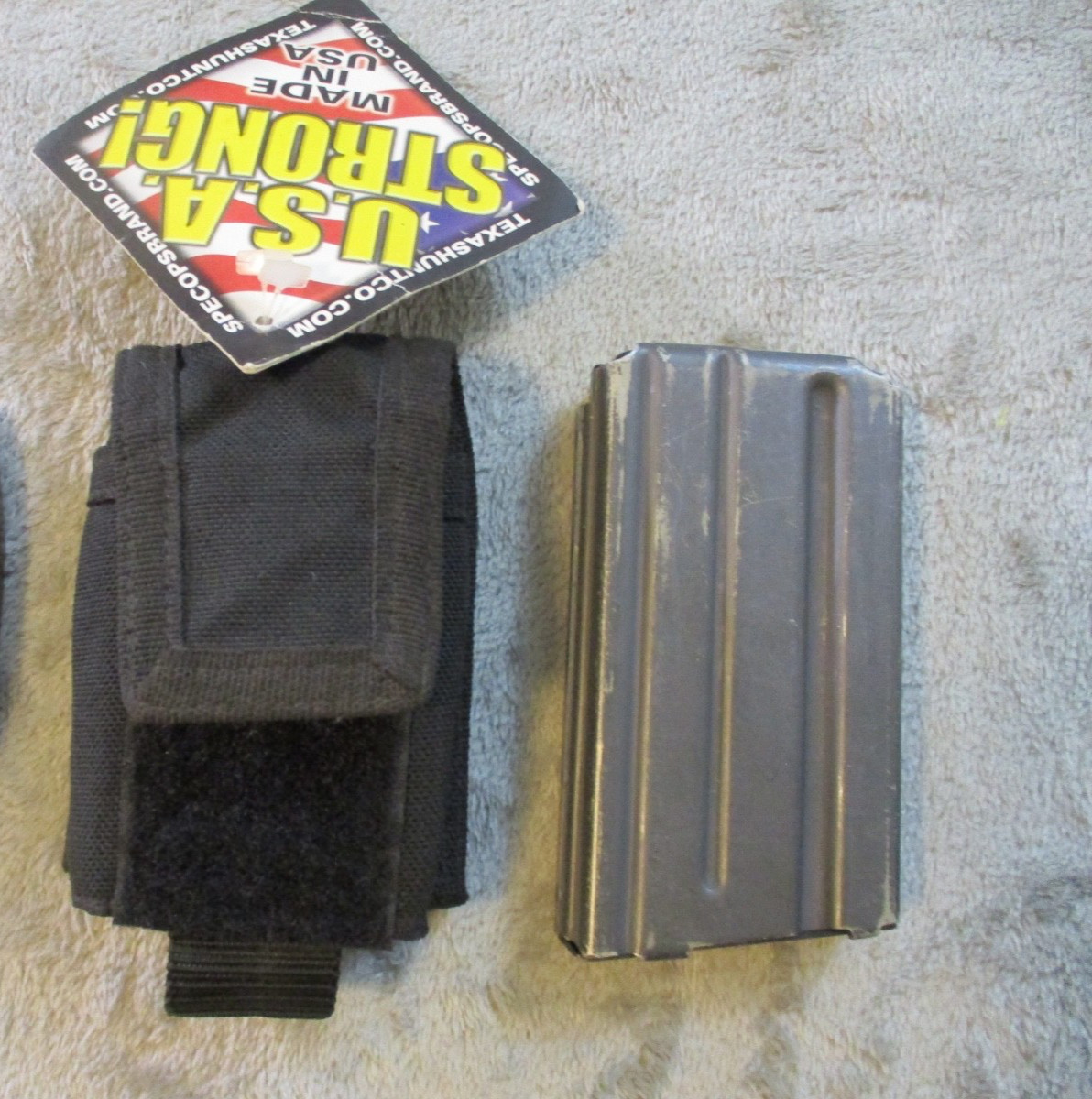 Spec Ops Brand Rifle Magazine Utility Ammo Pouch Black Clip on Case 6x3 Molle 65