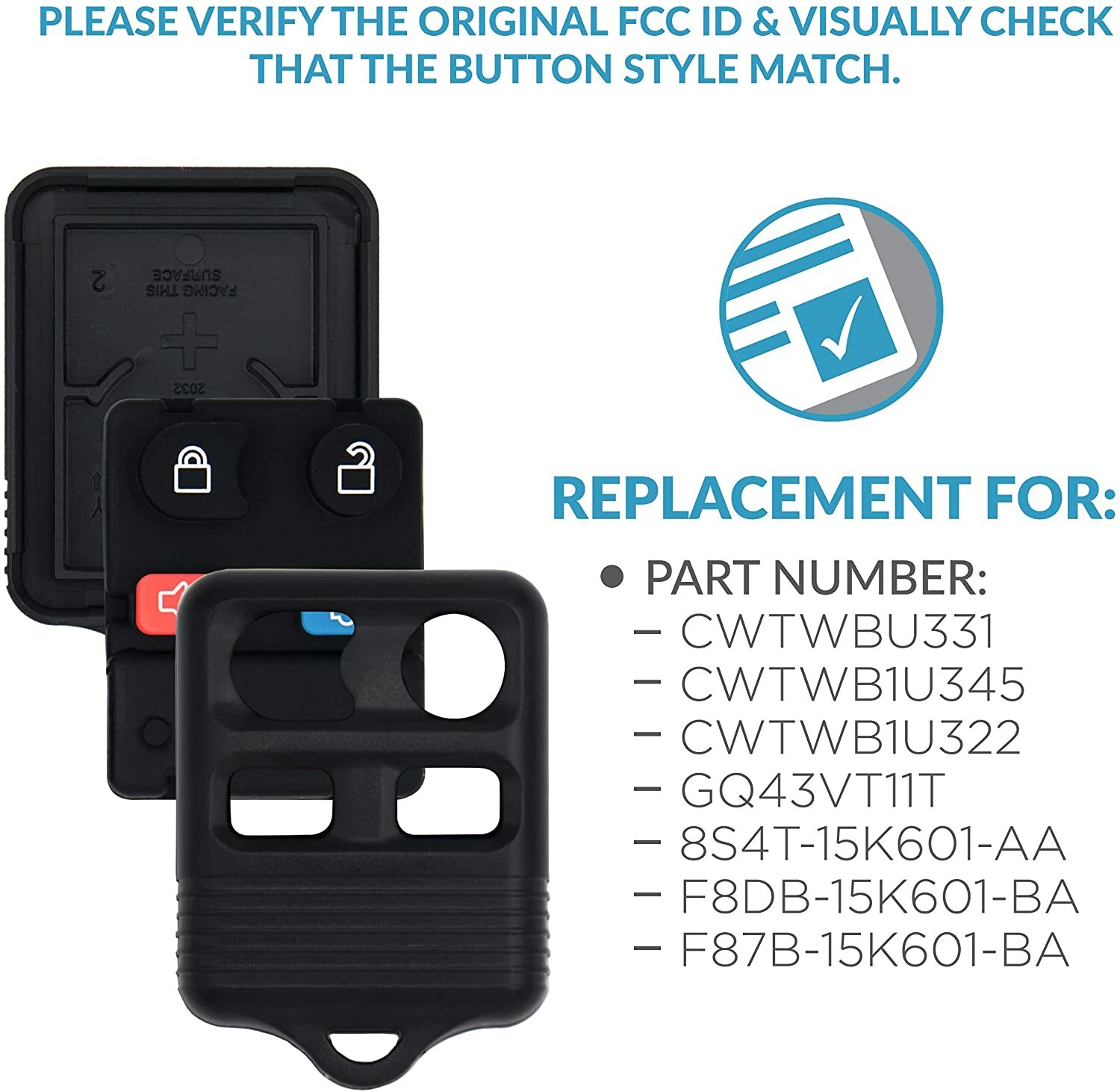 2x Keyless Entry Remote Control Car Key For Ford Explore 1999 2000 2001 2002-05