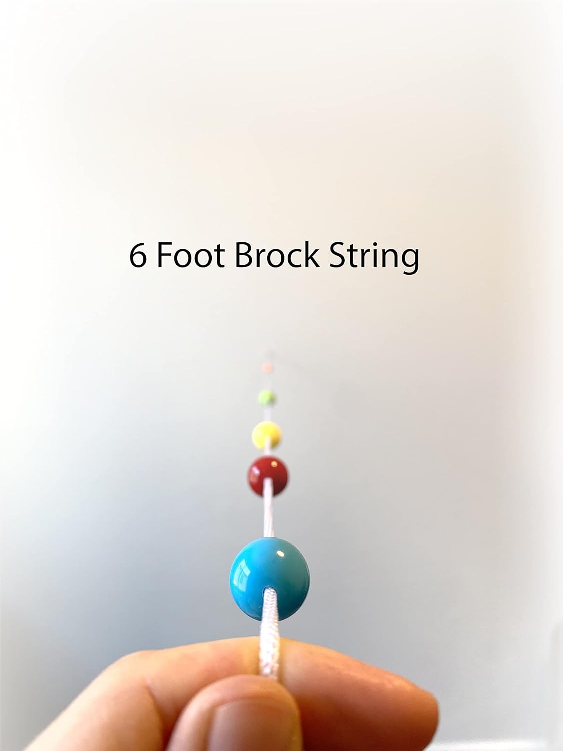 Vision Convergence Insufficiency Training Tool for 6 Ft with 5 Beads, White