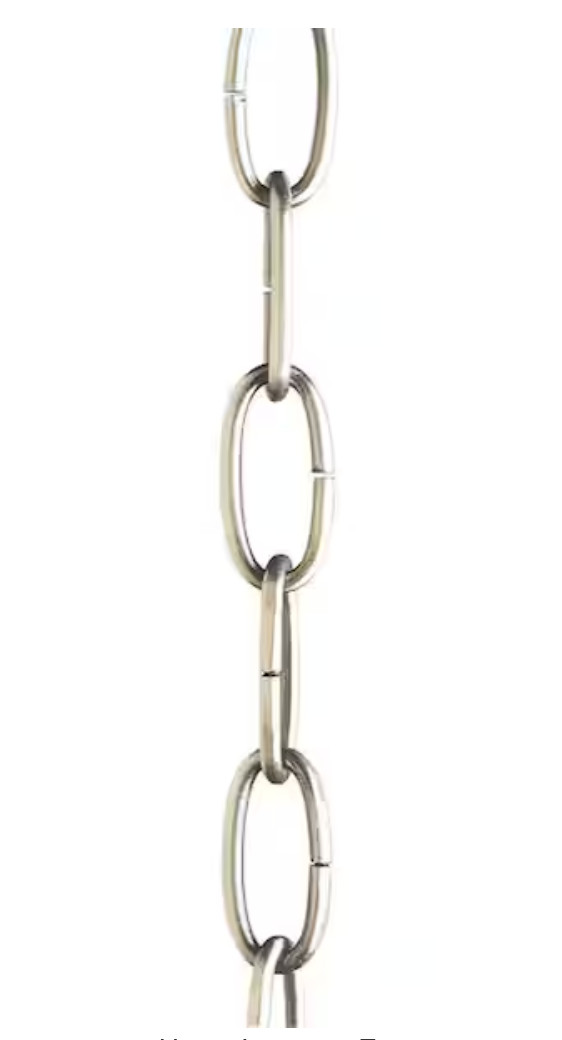 Progress Lighting Polished Nickel 9-Gauge Accessory Chain