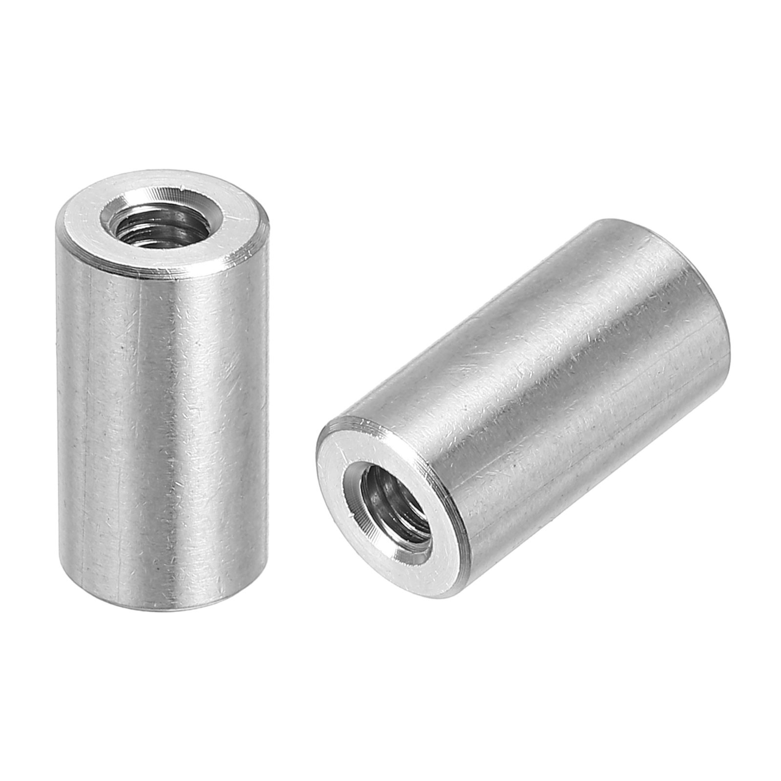 10Pcs Round Connector Nuts, M5x12x8mm Coupling Nut Sleeve Rod Bar Stud Nut