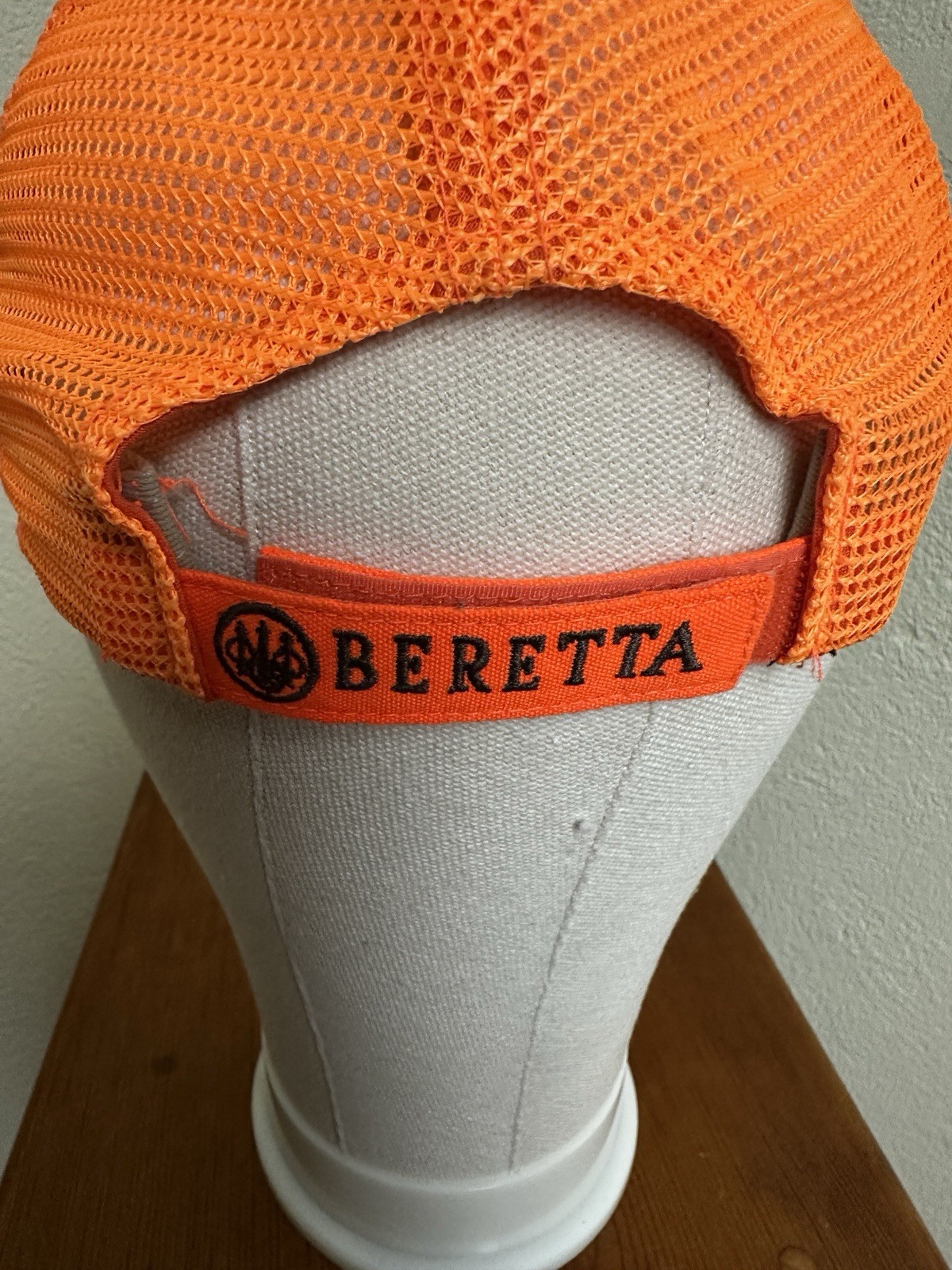 Beretta Men's Upland Trucker With Waxed Cotton Bill Tabacco/Blaze Orange Hat