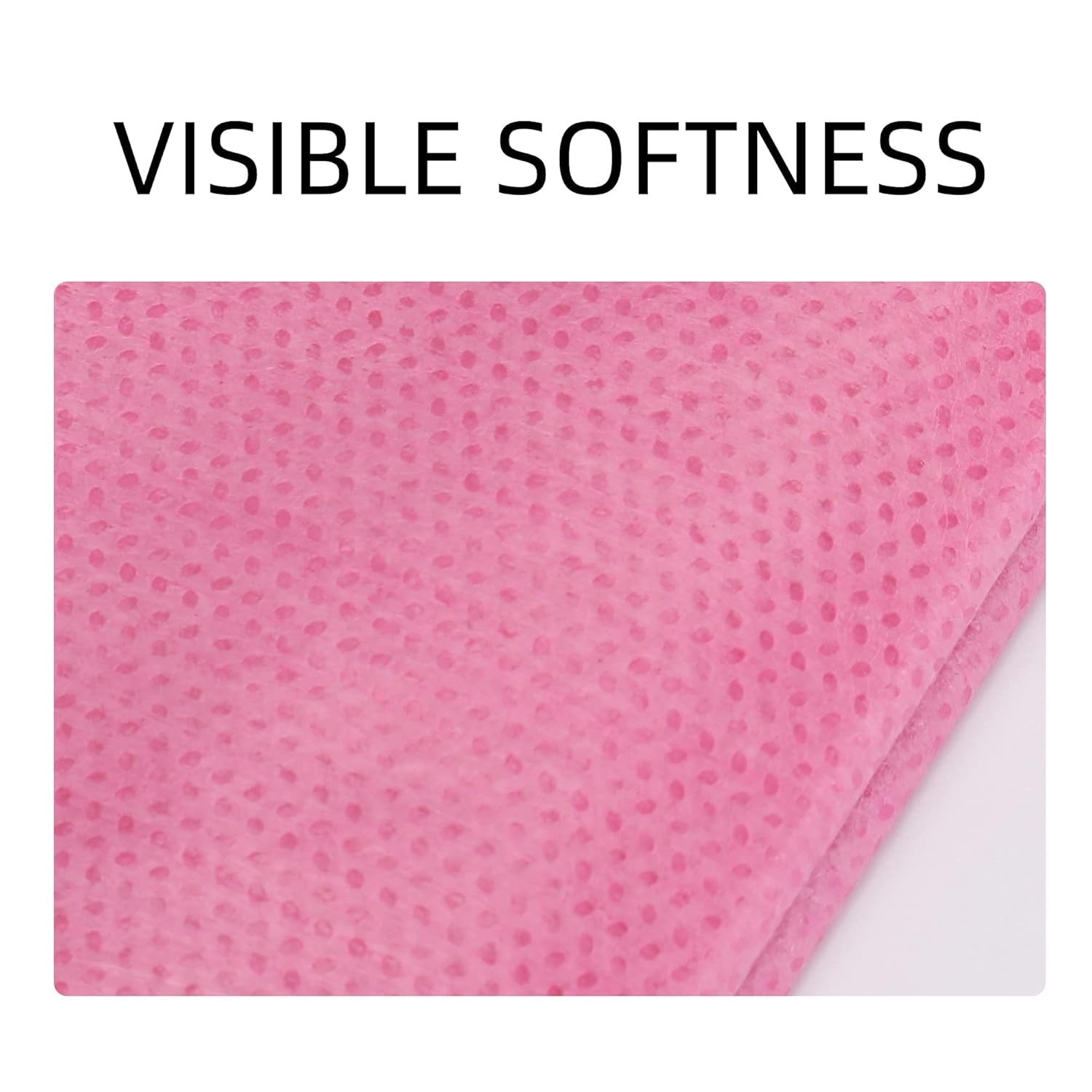 100 PCS Pink Disposable Massage Table Sheets - Breathable Non-Woven Soft Covers