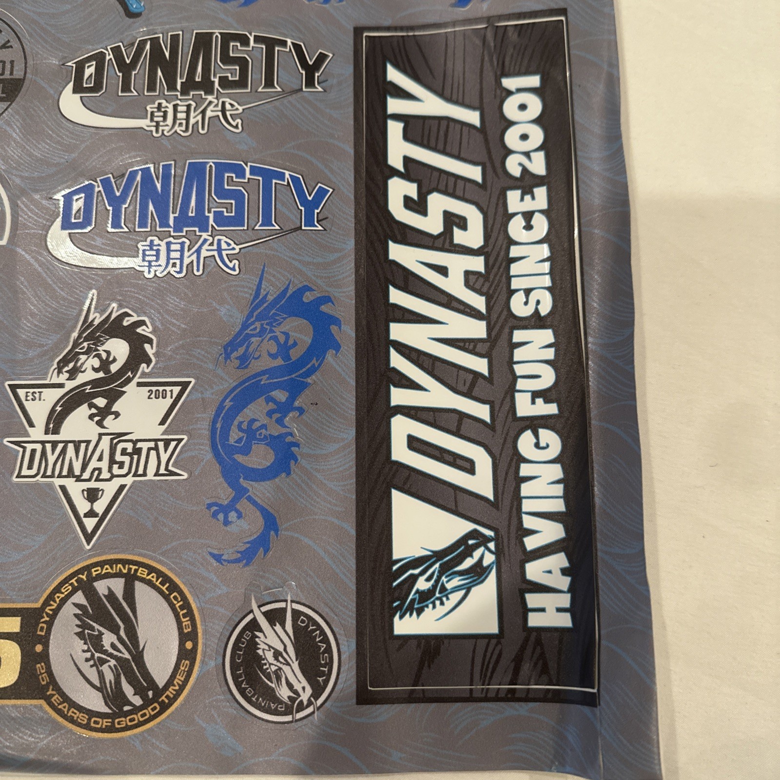 Dynasty Paintball Vtg Sticker Sheet